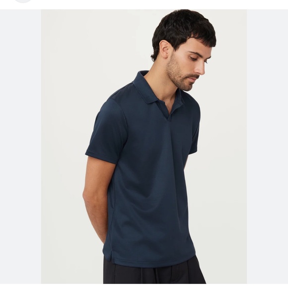NWT FRANK&OAK NAVY COTTON POLO - NEW - Picture 8 of 8